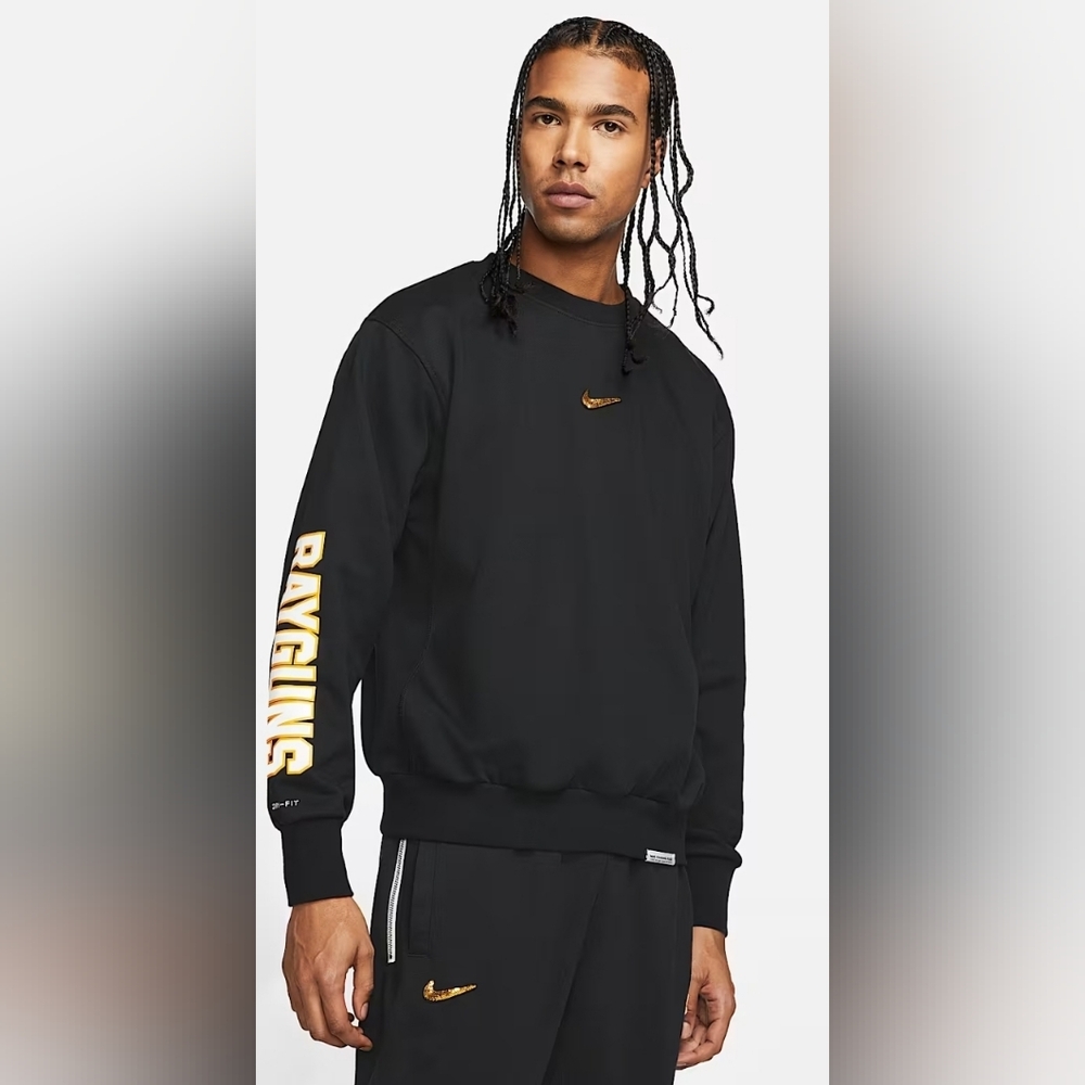 Nike Men's Black and Gold Sweater XL